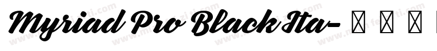 Myriad Pro Black Ita字体转换